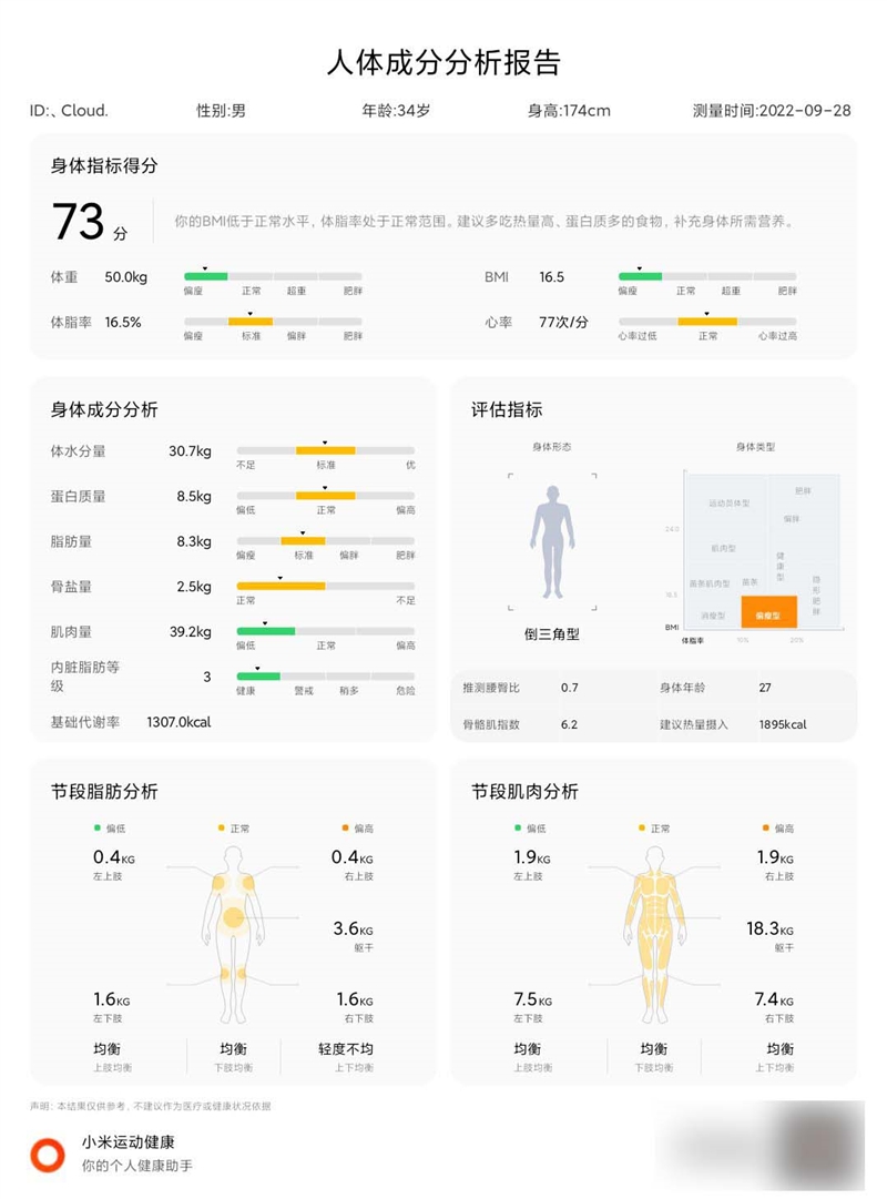 35项专业数据肌肉还是脂肪一测便知！小米八电极体脂秤评测(图13)