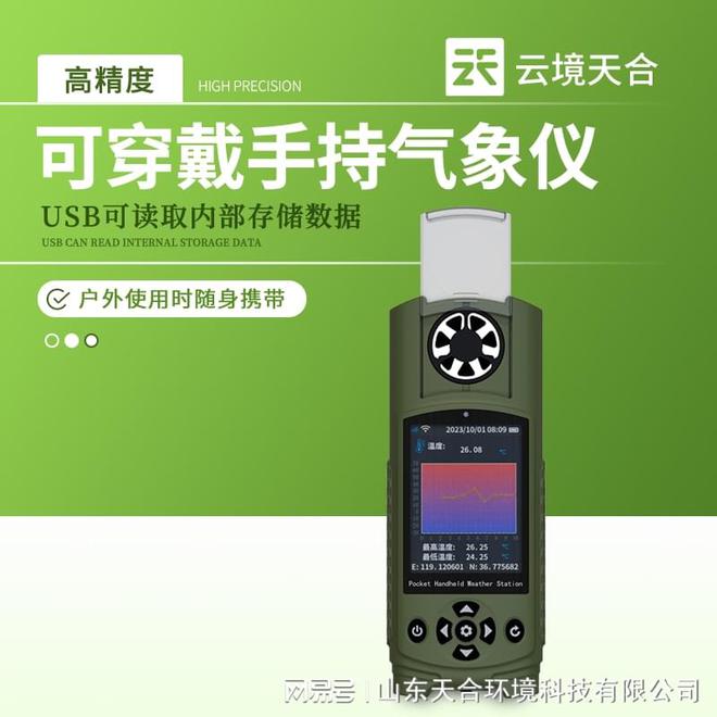 袖珍可穿戴手持气象站：多功能性实时监测(图1)