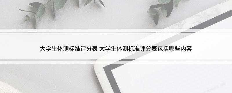 大学生体测标准评分表(图1)